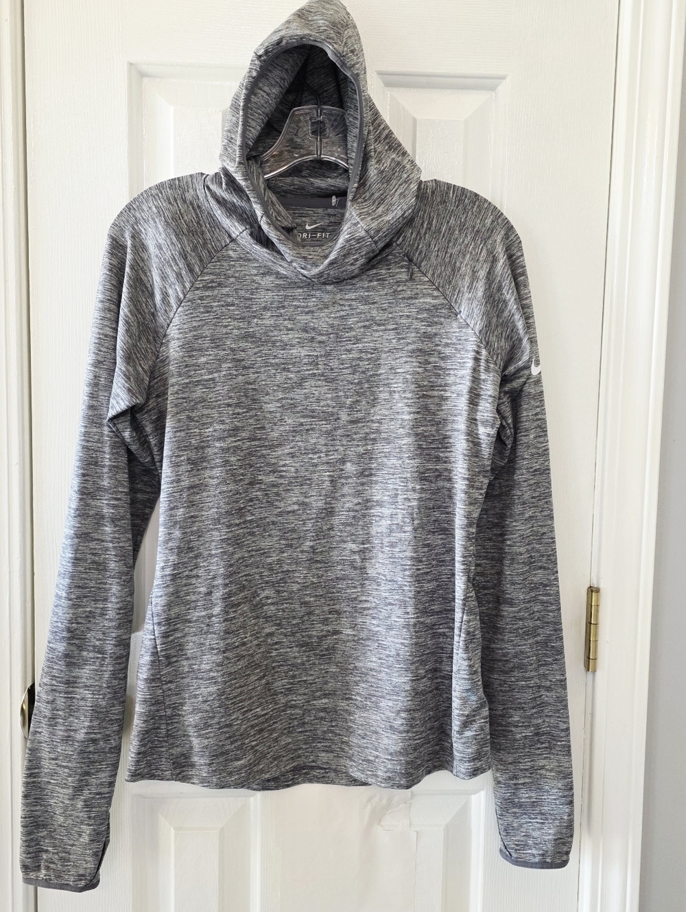 Nike Dri-FIT Heathered Gray Performance Long Sleeve - Gray